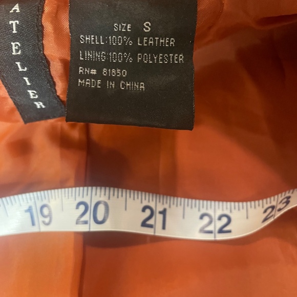 Vintage Atelier Suede Wrap Jacket in Rust Treeacotta SIze Small - Picture 7 of 8